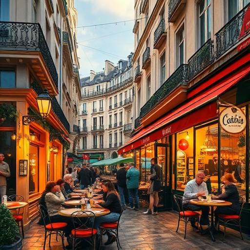 A challenging 500-piece puzzle depicting a bustling Parisian cafe scene.